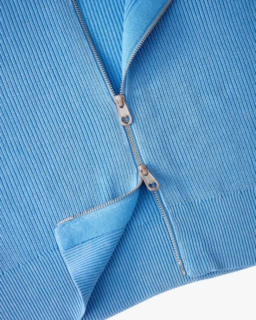 Nude Project Shady Zip-Up Knit Cardigan Blue Best