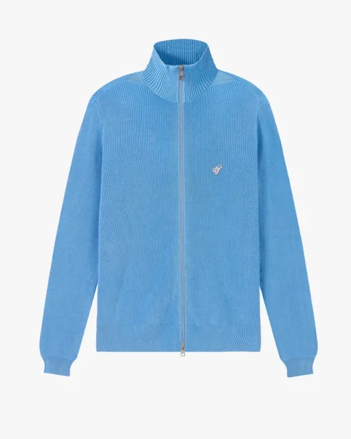 Nude Project Shady Zip-Up Knit Cardigan Blue Best