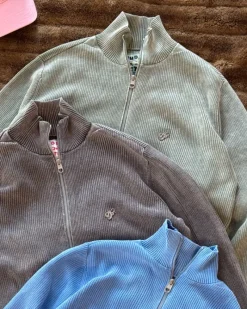 Nude Project Shady Zip-Up Knit Cardigan Green New
