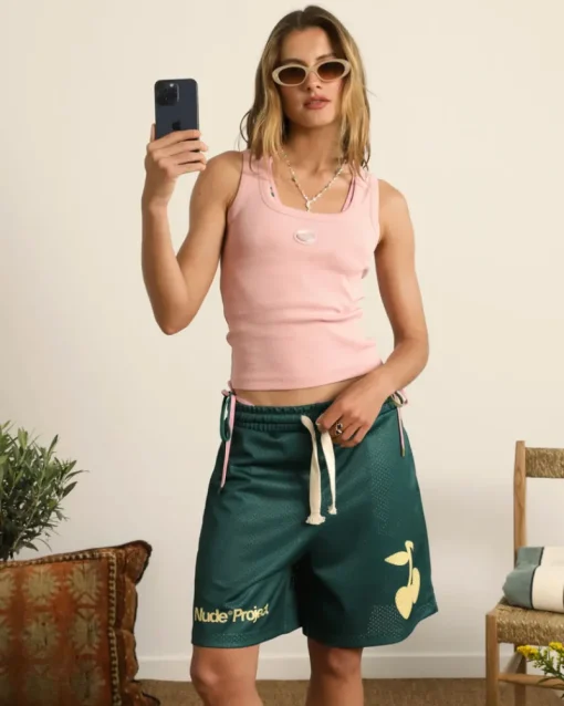 Nude Project Solid Mesh Short Green Online