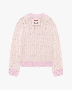 Nude Project Sour Cable Knit Sweater Pink Fashion