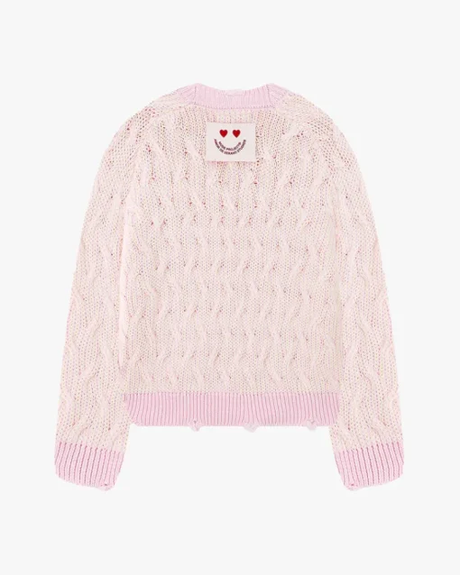 Nude Project Sour Cable Knit Sweater Pink Fashion