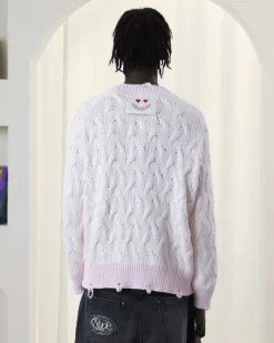 Nude Project Sour Cable Knit Sweater Pink Fashion