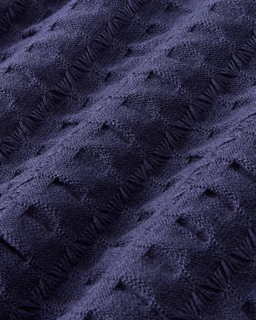 Nude Project Structure Knit Polo Navy Best