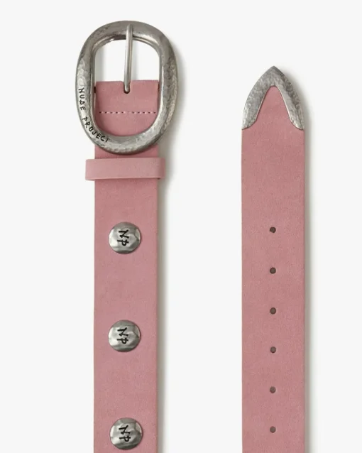 Nude Project Suede Belt Pink New