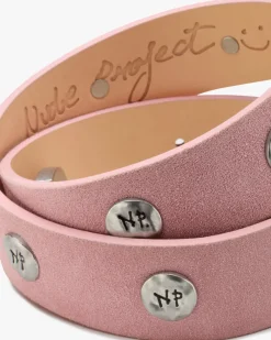 Nude Project Suede Belt Pink New