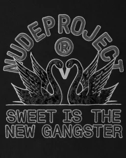 Nude Project Swans Hoodie Black Best