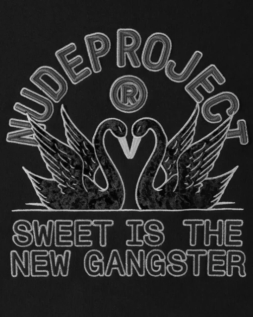 Nude Project Swans Hoodie Black Best