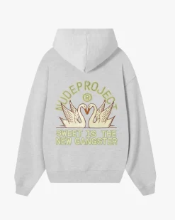 Nude Project Swans Hoodie Grey Melange Sale