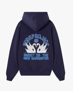 Nude Project Swans Hoodie Navy Outlet