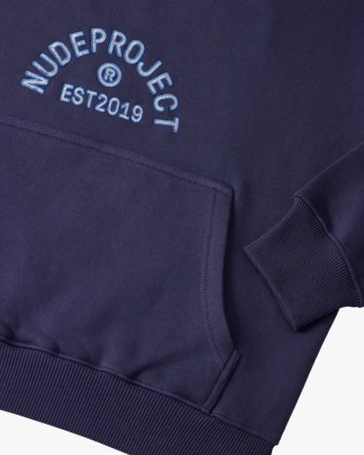 Nude Project Swans Hoodie Navy Outlet
