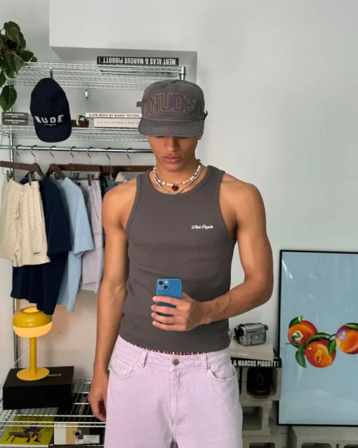 Nude Project Tank Top Ss24 Beige/Ash Discount