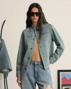 Nude Project Trucker Denim Jacket Washed Light Hot