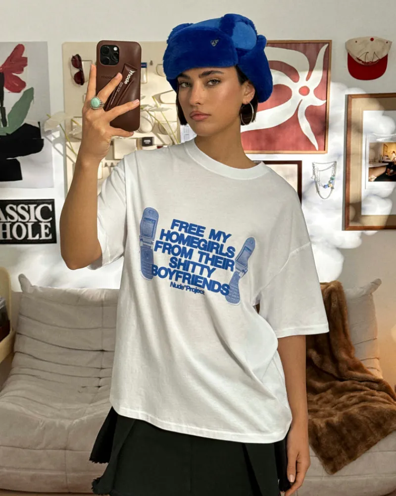 Nude Project Type Shit Tee White Hot