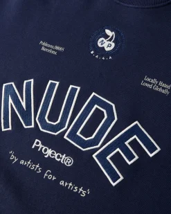 Nude Project Varsity Sweatshirt Navy Clearance