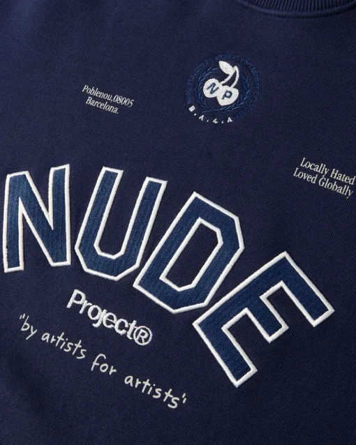 Nude Project Varsity Sweatshirt Navy Clearance