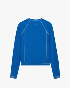 Nude Project Waffle Long-Sleeve Tee 2 Pack Green/Blue New