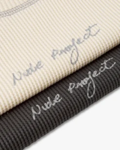 Nude Project Waffle Long-Sleeve Tee 2 Pack Marshmallow/Black Discount