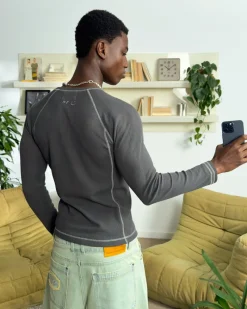 Nude Project Waffle Long-Sleeve Tee 2 Pack Marshmallow/Black Discount