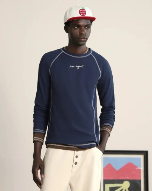 Nude Project Waffle Long-Sleeve Tee 2 Pack Cocoa/Navy Fashion
