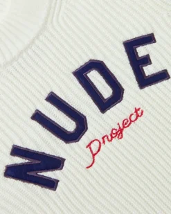 Nude Project Wifey Knit Cropped Sweater White Best