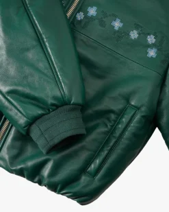 Nude Project World Cup Leather Bomber Jacket Clearance